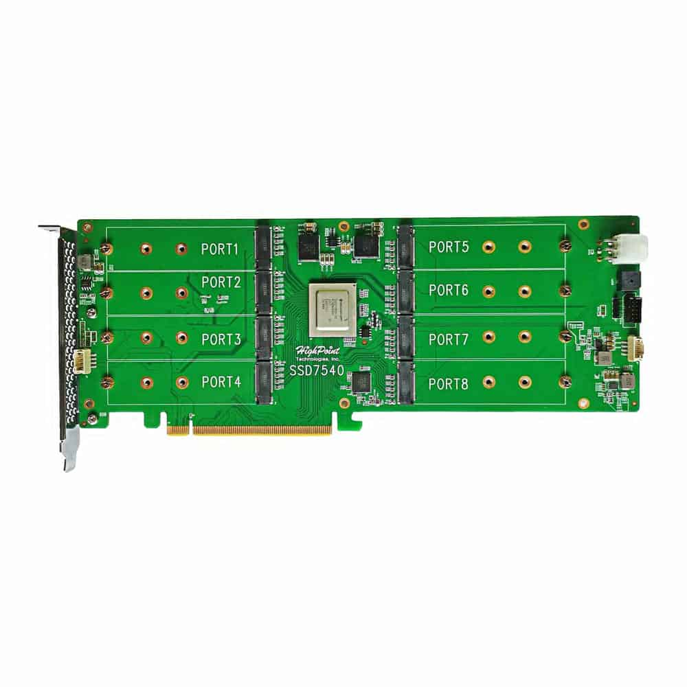 (image for) HighPoint SSD7540 M.2 NVMe 8x PCIe 4.0 SSD Raid Controller